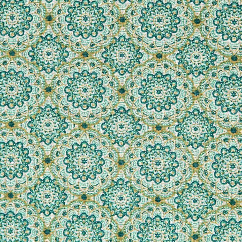 Popeline Mandala Grün - Ribes y Casals