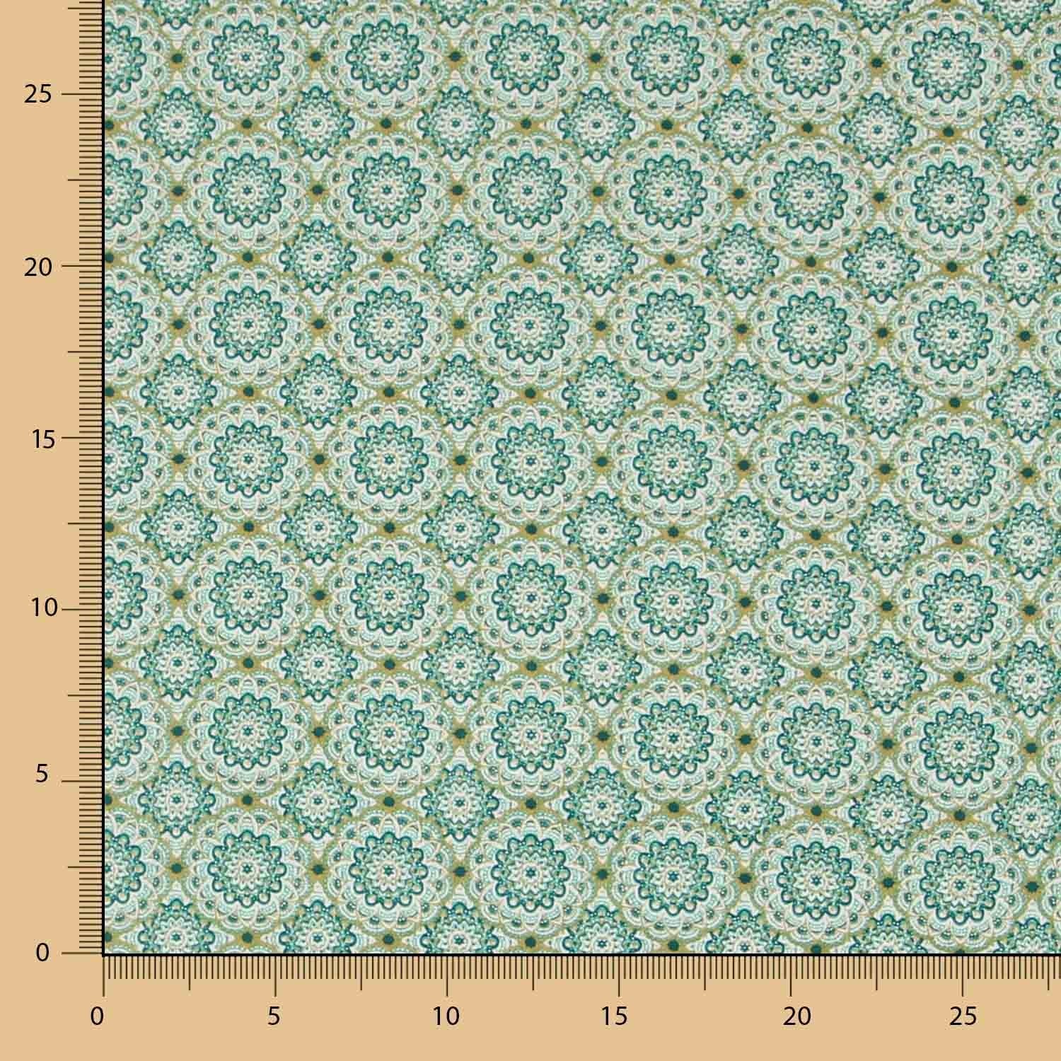 Popeline Mandala Grün - Ribes y Casals
