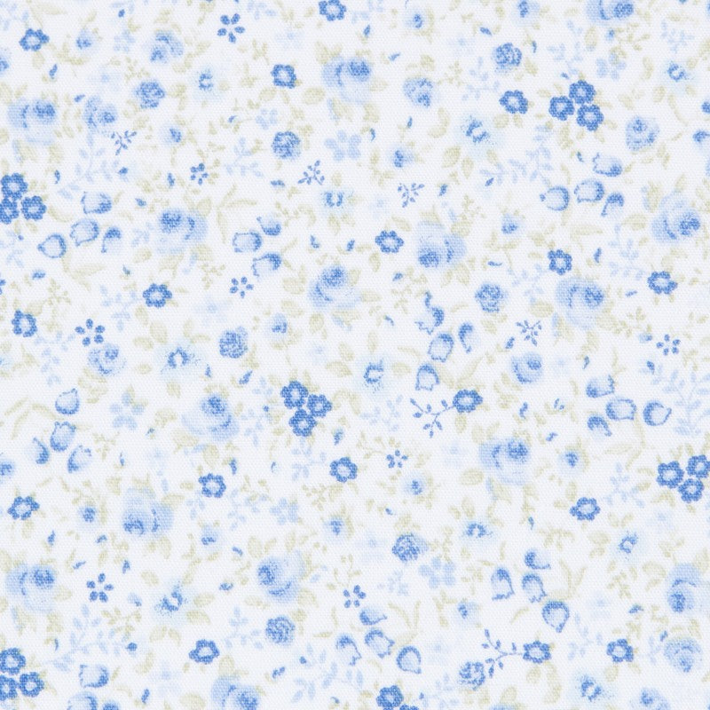 Popeline Mini Bouquet Blau - Ribes y Casals