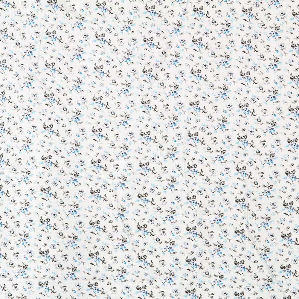 Popeline Moda Bouquet Schwarz Blau - Ribes y Casals