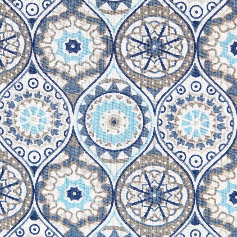Mandala Blau Mosaik Popeline - Ribes y Casals
