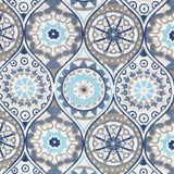 Mandala Blau Mosaik Popeline - Ribes y Casals