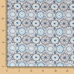 Mandala Blau Mosaik Popeline - Ribes y Casals