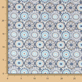 Mandala Blau Mosaik Popeline - Ribes y Casals