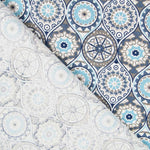 Mandala Blau Mosaik Popeline - Ribes y Casals