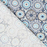 Mandala Blau Mosaik Popeline - Ribes y Casals