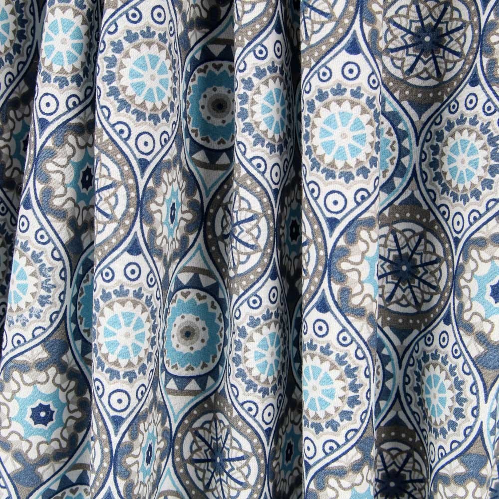 Mandala Blau Mosaik Popeline - Ribes y Casals