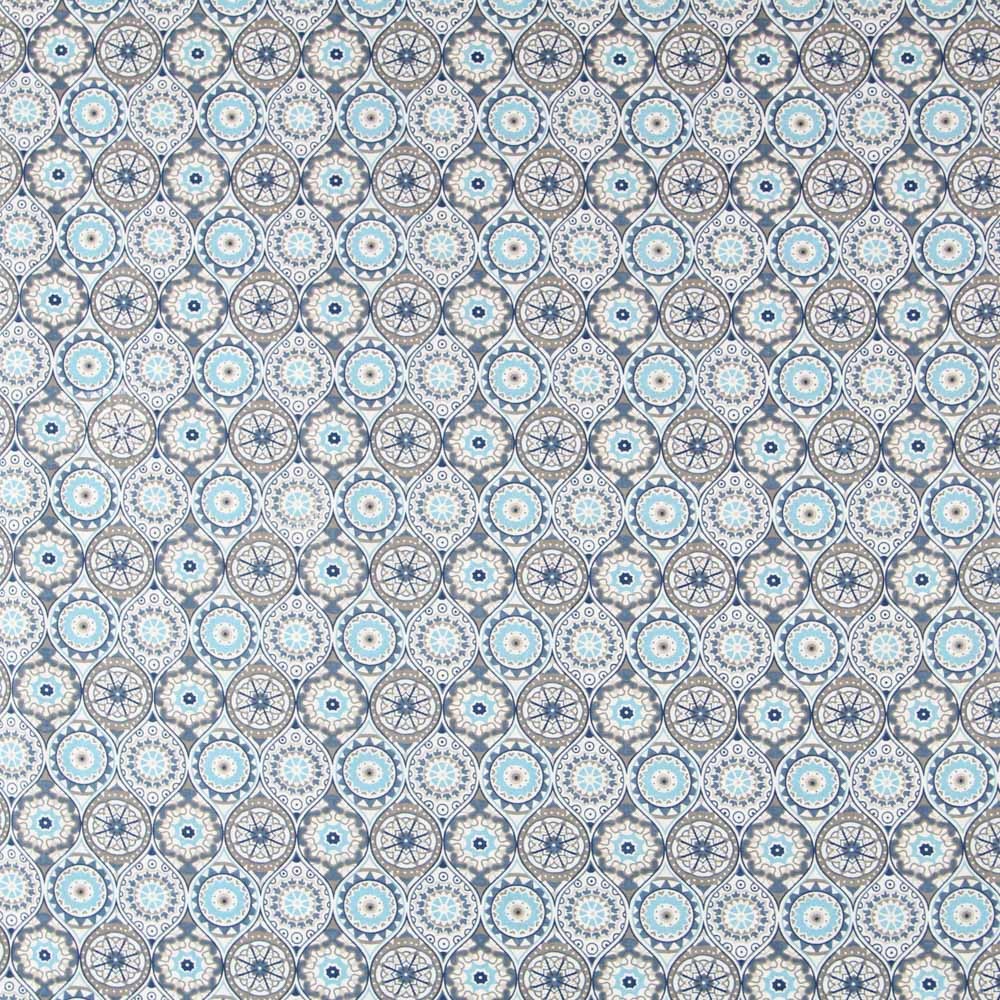 Mandala Blau Mosaik Popeline - Ribes y Casals