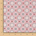 Popeline Mosaik Mandala Rot - Ribes y Casals