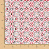 Popeline Mosaik Mandala Rot - Ribes y Casals