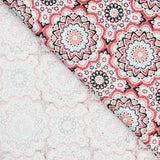 Popeline Mosaik Mandala Rot - Ribes y Casals