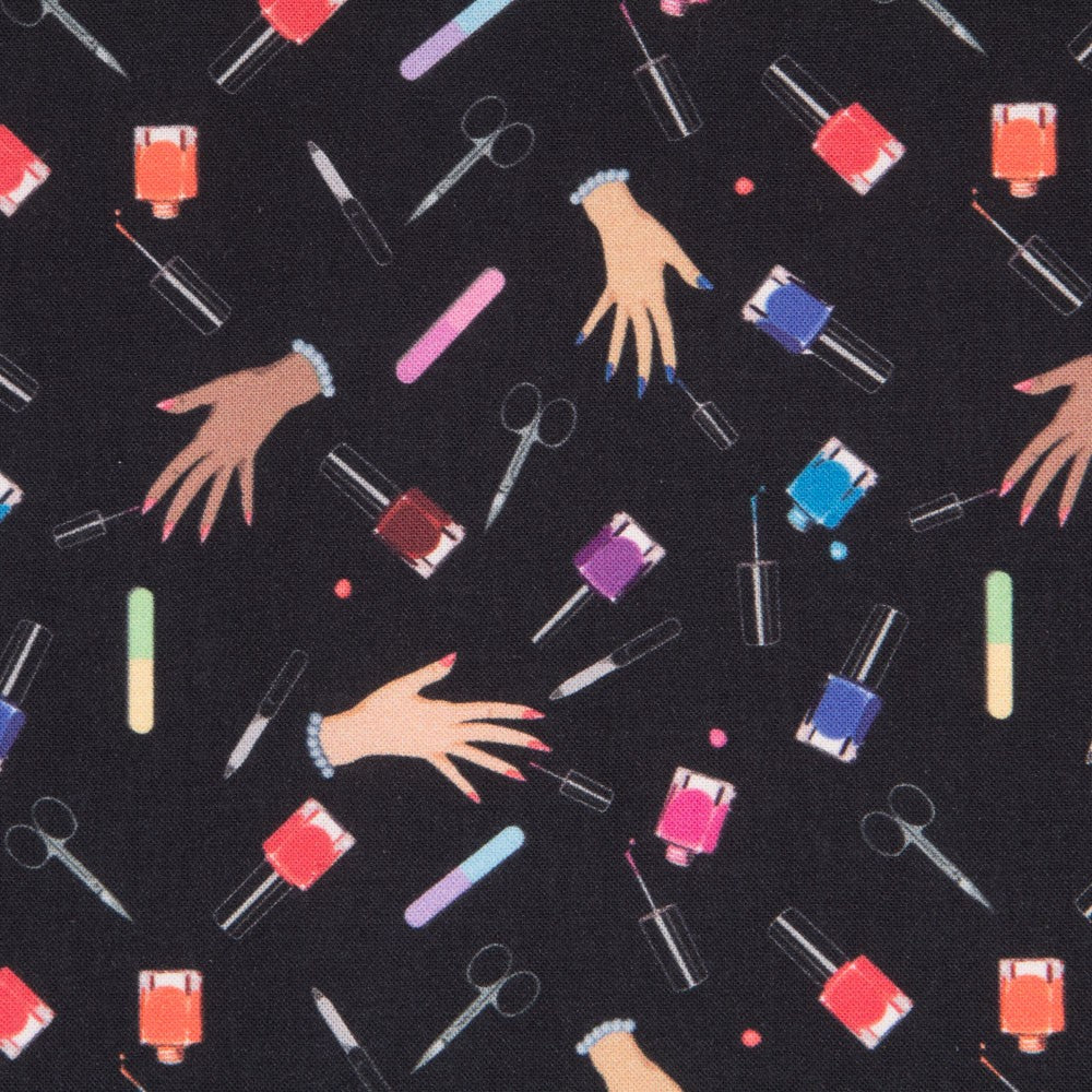 Nails Schwarze Popeline - Ribes y Casals