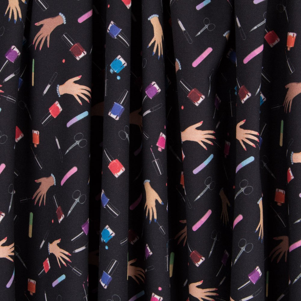 Nails Schwarze Popeline - Ribes y Casals