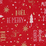 Weihnachten Popeline Be Merry Rot - Ribes y Casals
