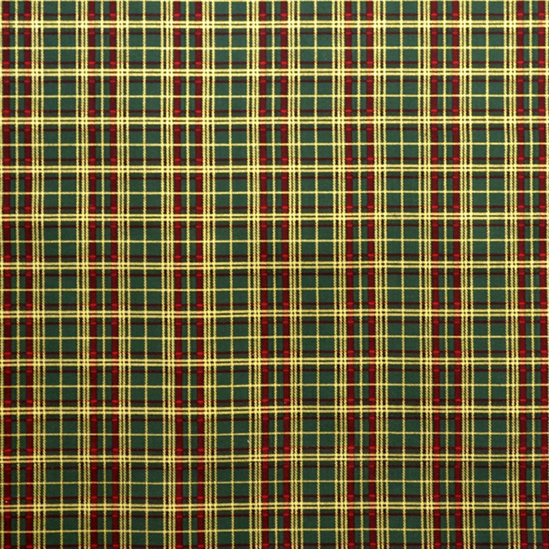 Weihnachten Popeline Weihnachten Plaids Dunkelgrüner Hintergrund - Ribes y Casals