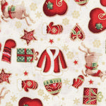 Popeline Weihnachten Mix Ecru - Ribes y Casals