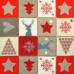 Weihnachten Popeline Mosaik Sterne Multicolour Sterne - Ribes y Casals