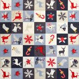 Weihnachten Popeline Mosaik Grau - Ribes y Casals