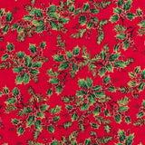 Popeline Weihnachten Mistelzweig Rot - Ribes y Casals