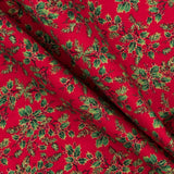 Popeline Weihnachten Mistelzweig Rot - Ribes y Casals