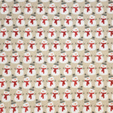 Schneemann Weihnachten Popeline Hellbeige - Ribes y Casals
