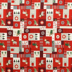Rote Patchwork-Weihnachts-Popeline - Ribes y Casals