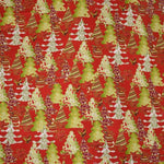 Weihnachten Popeline Rote Bäume - Ribes y Casals