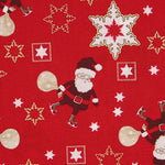 Popeline Weihnachtsmann Rot - Ribes y Casals