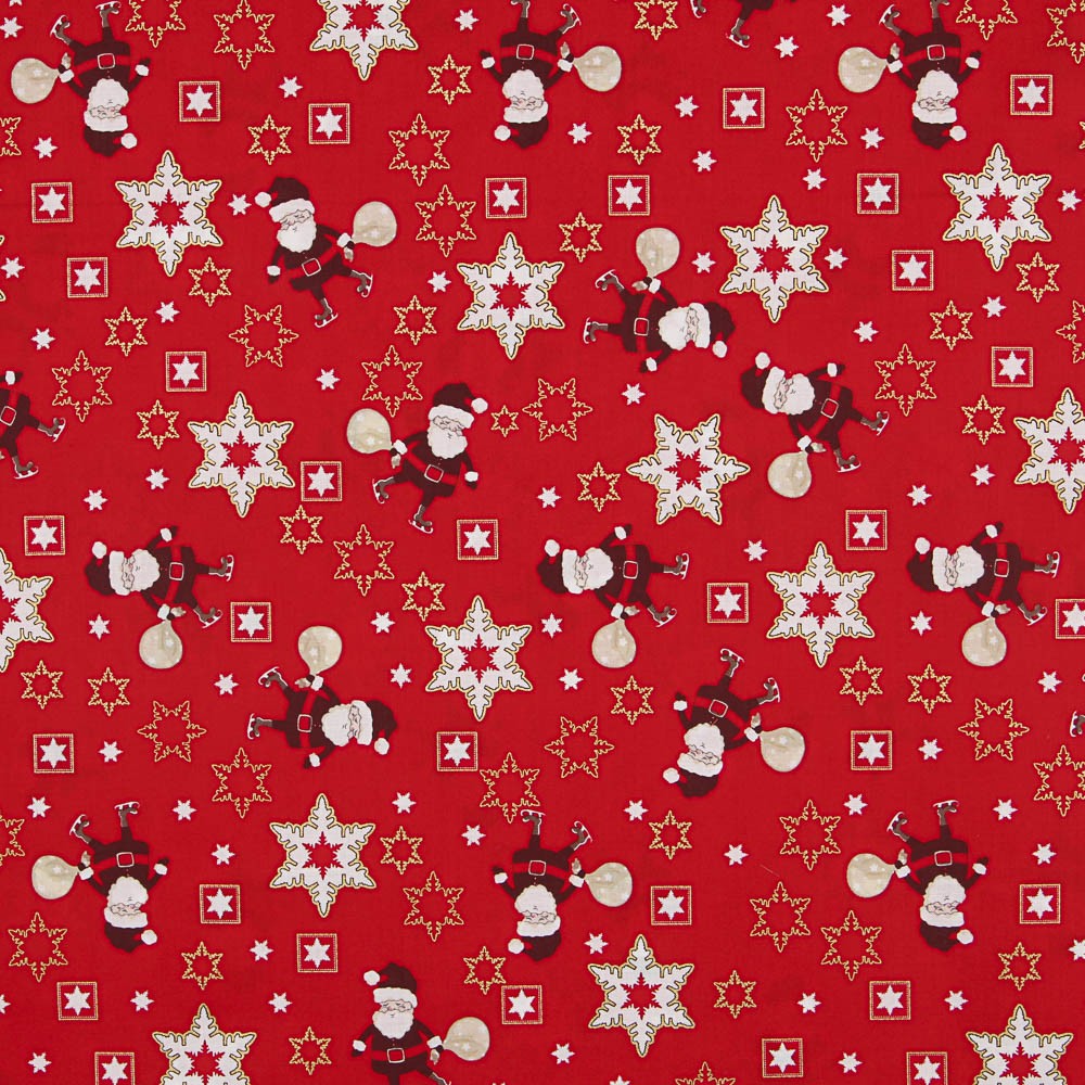 Popeline Weihnachtsmann Rot - Ribes y Casals