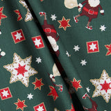 Popeline Weihnachten Santa Grün - Ribes y Casals