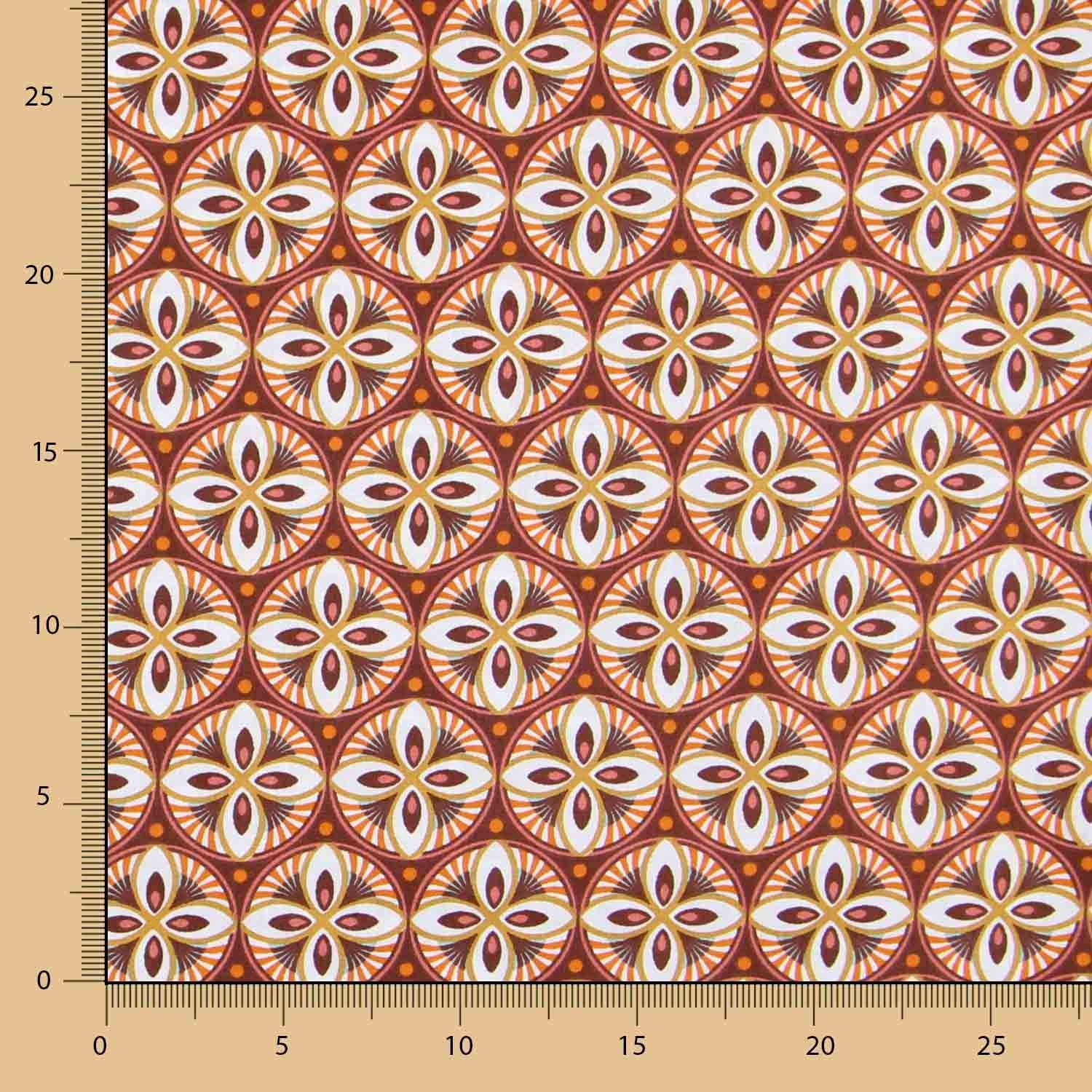 Barock Patchwork Popeline Orange - Ribes y Casals
