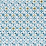 Geometrisches Patchwork Popeline Türkis - Ribes y Casals