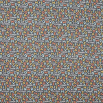 Patchwork Popeline Großbuchstaben Blau - Ribes y Casals