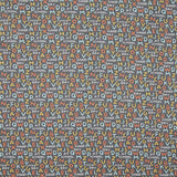Patchwork Popeline Großbuchstaben Blau - Ribes y Casals