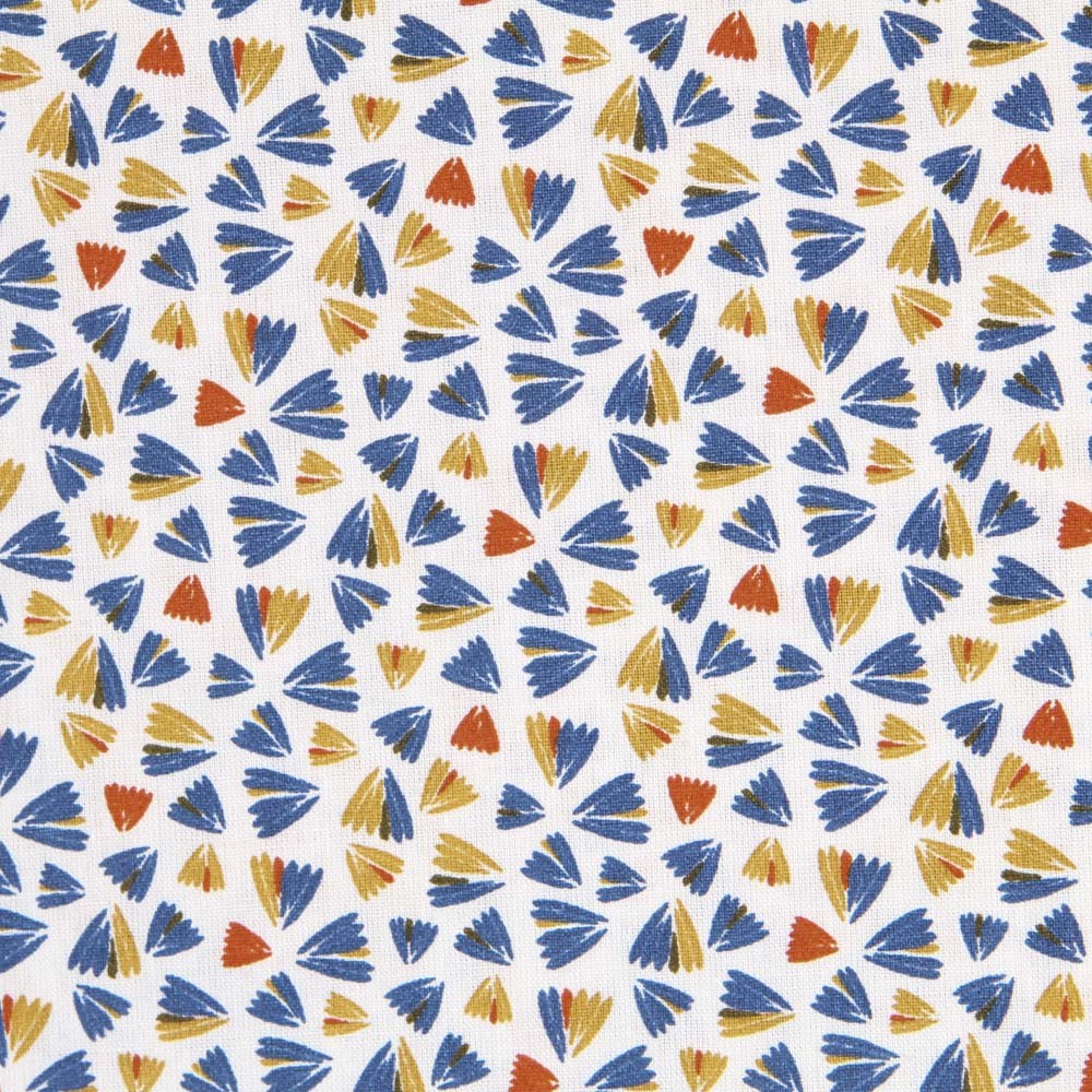 Patchwork Popeline-Motive Blau - Ribes y Casals