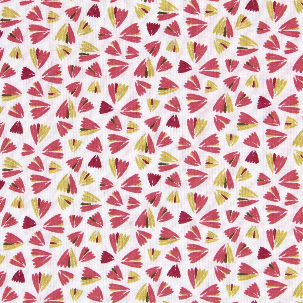 Patchwork-Popeline Korallenmotive - Ribes y Casals