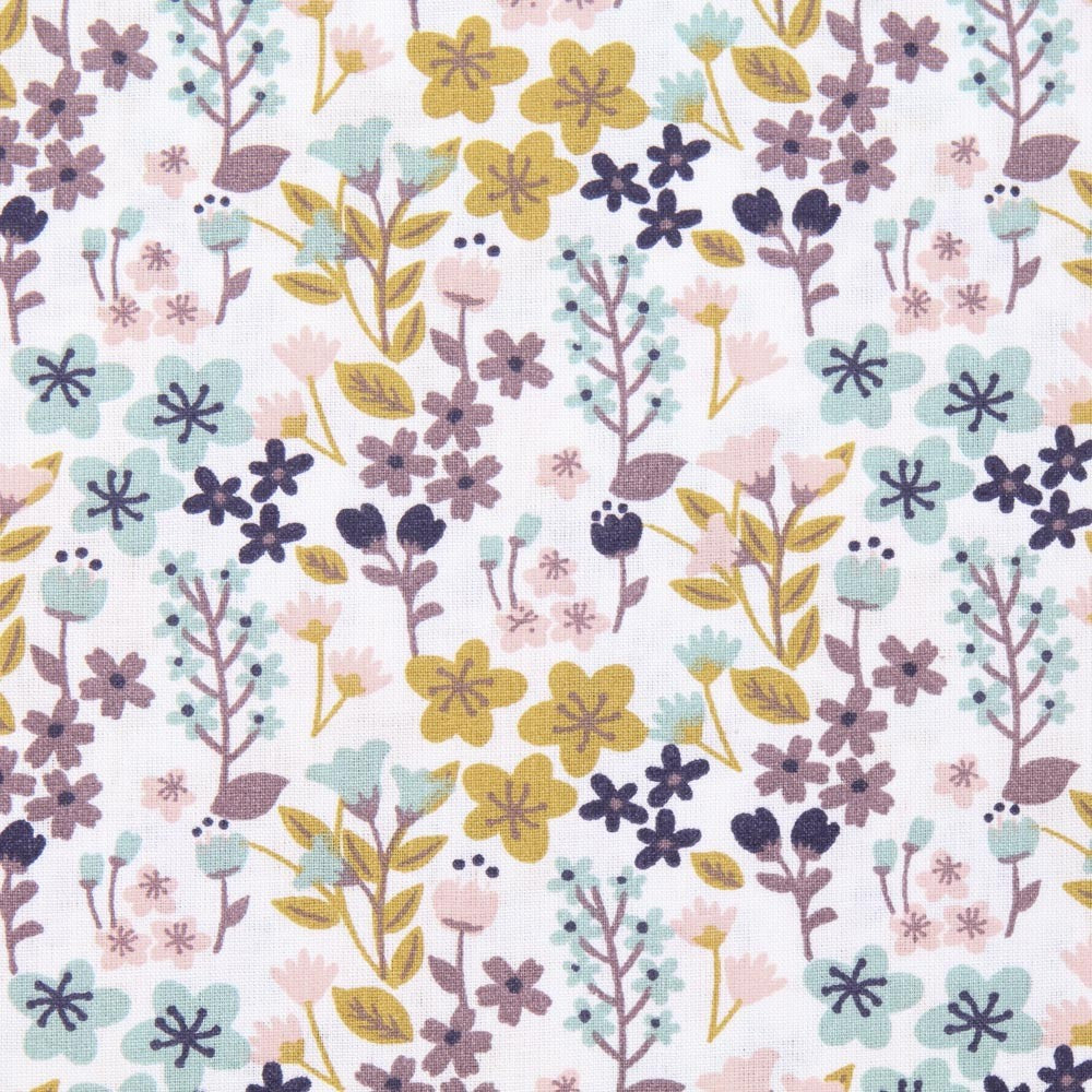 Patchwork-Popeline Natura Mehrfarbig - Ribes y Casals