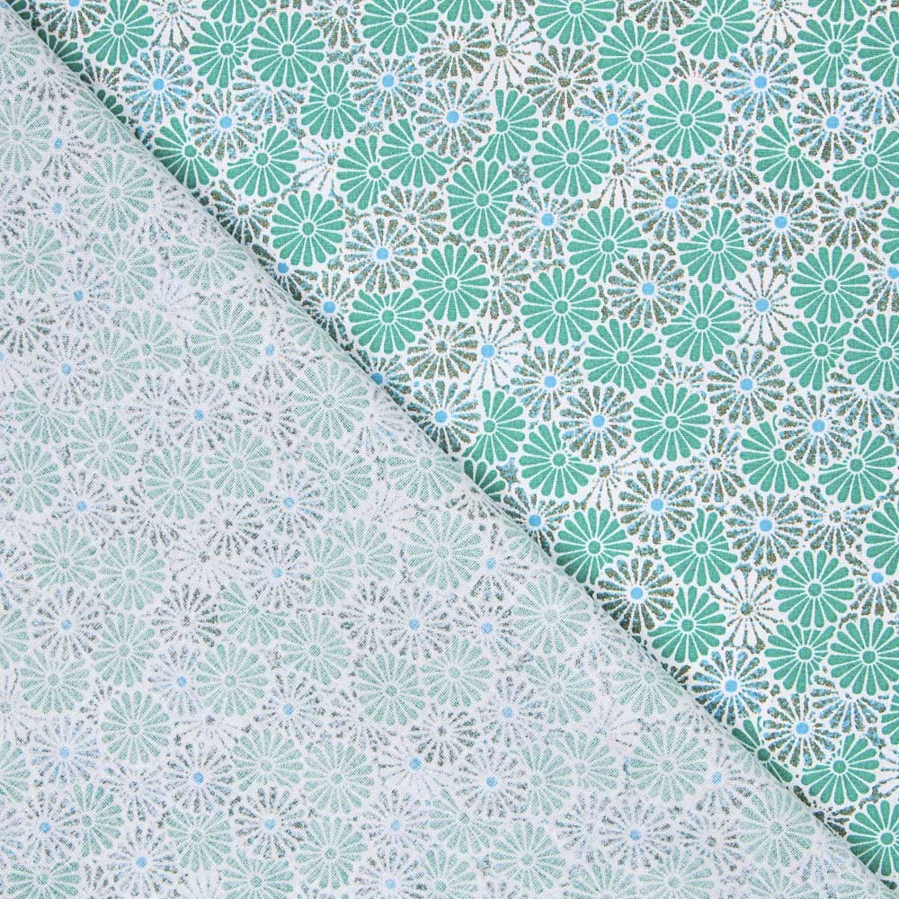 Popeline Patchwork Nikki Grün - Ribes y Casals