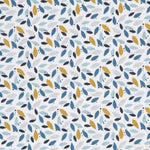 Türkisfarbene Blütenblätter Patchwork Popeline - Ribes y Casals