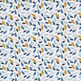 Türkisfarbene Blütenblätter Patchwork Popeline - Ribes y Casals