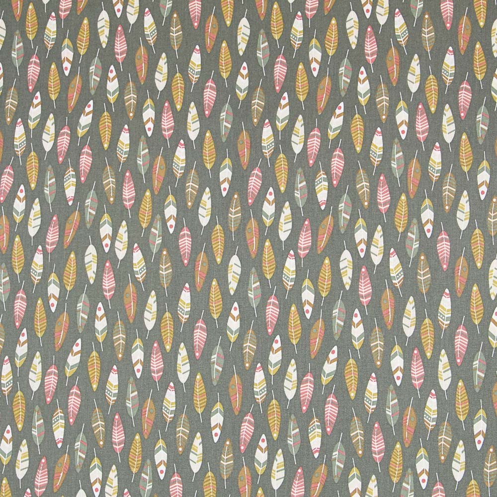 Popeline Patchwork Federn Dunkelgrün - Ribes y Casals