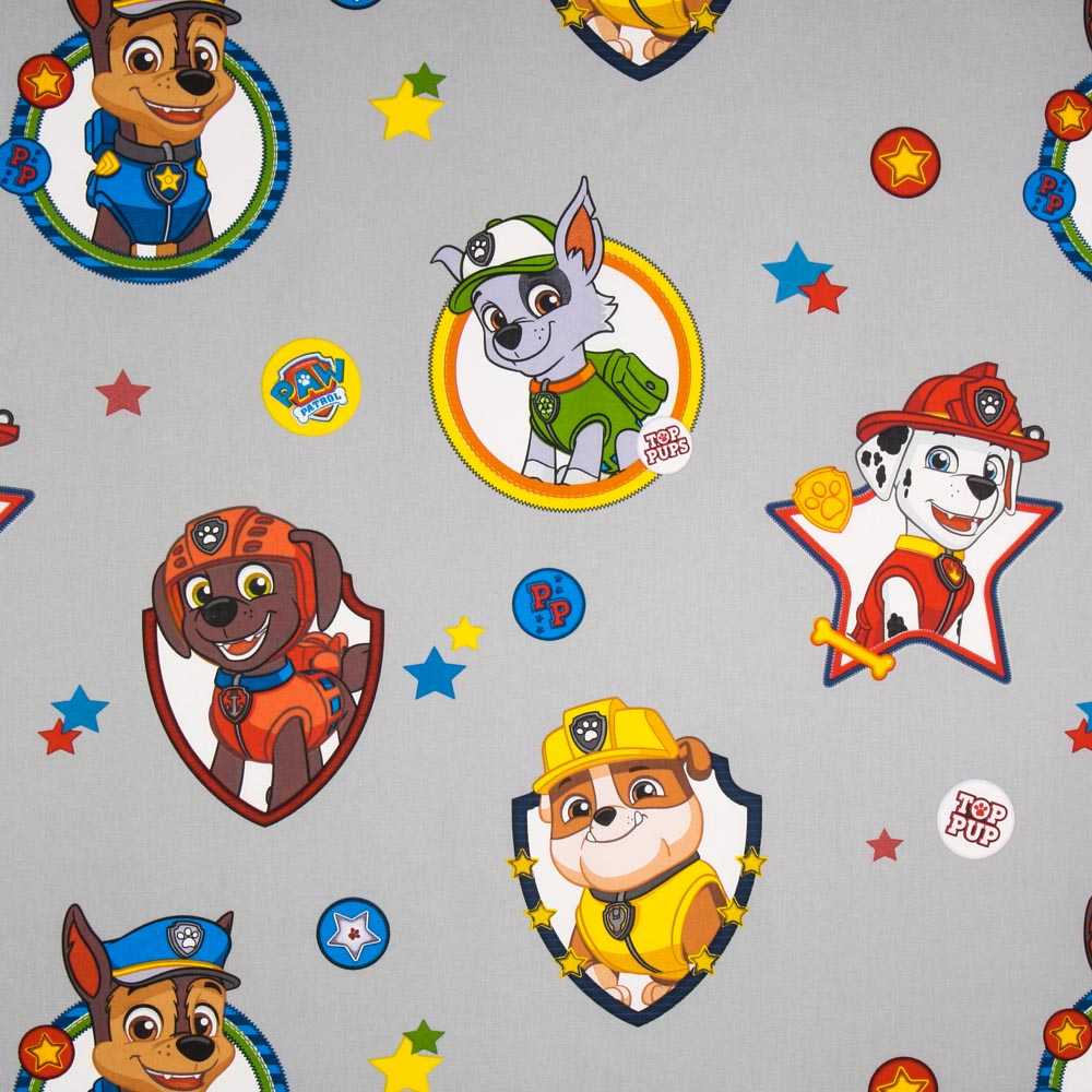Paw Patrol Popeline Grau - Ribes y Casals