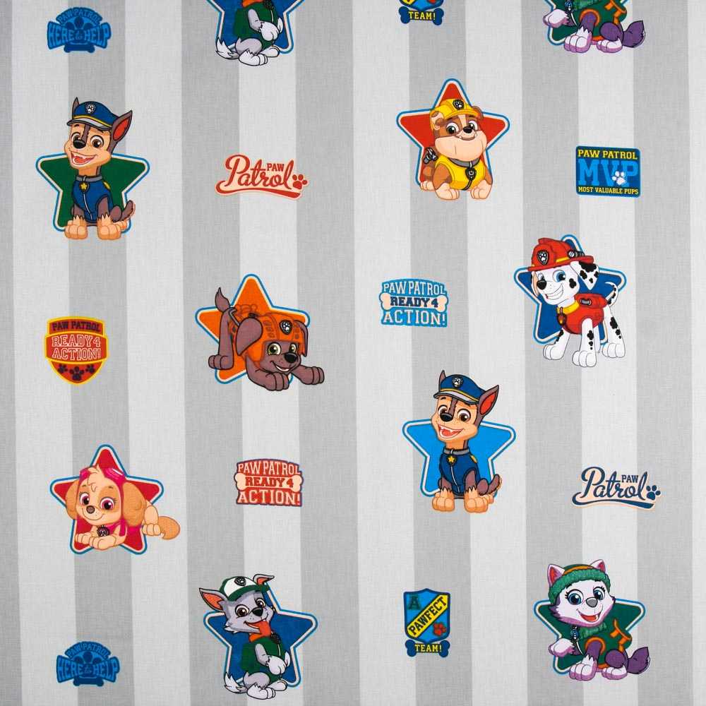 Gestreifte Popeline von Paw Patrol - Ribes y Casals