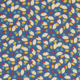 Blaue Blütenblätter Popeline - Ribes y Casals