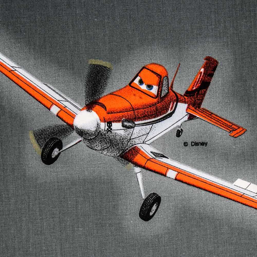 Popeline Flugzeuge Grau - Ribes y Casals
