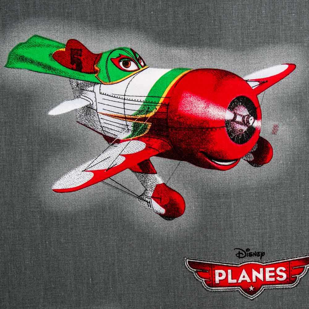 Popeline Flugzeuge Grau - Ribes y Casals