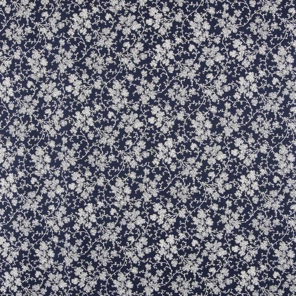 Popeline Zweige Mitternachtsblau - Ribes y Casals