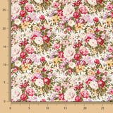 Popeline Retro Floral Ecru - Ribes y Casals