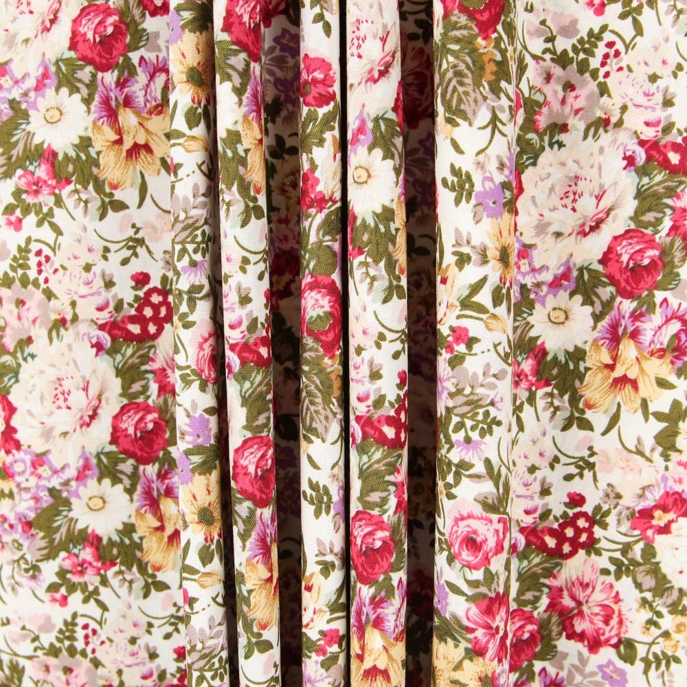 Popeline Retro Floral Ecru - Ribes y Casals
