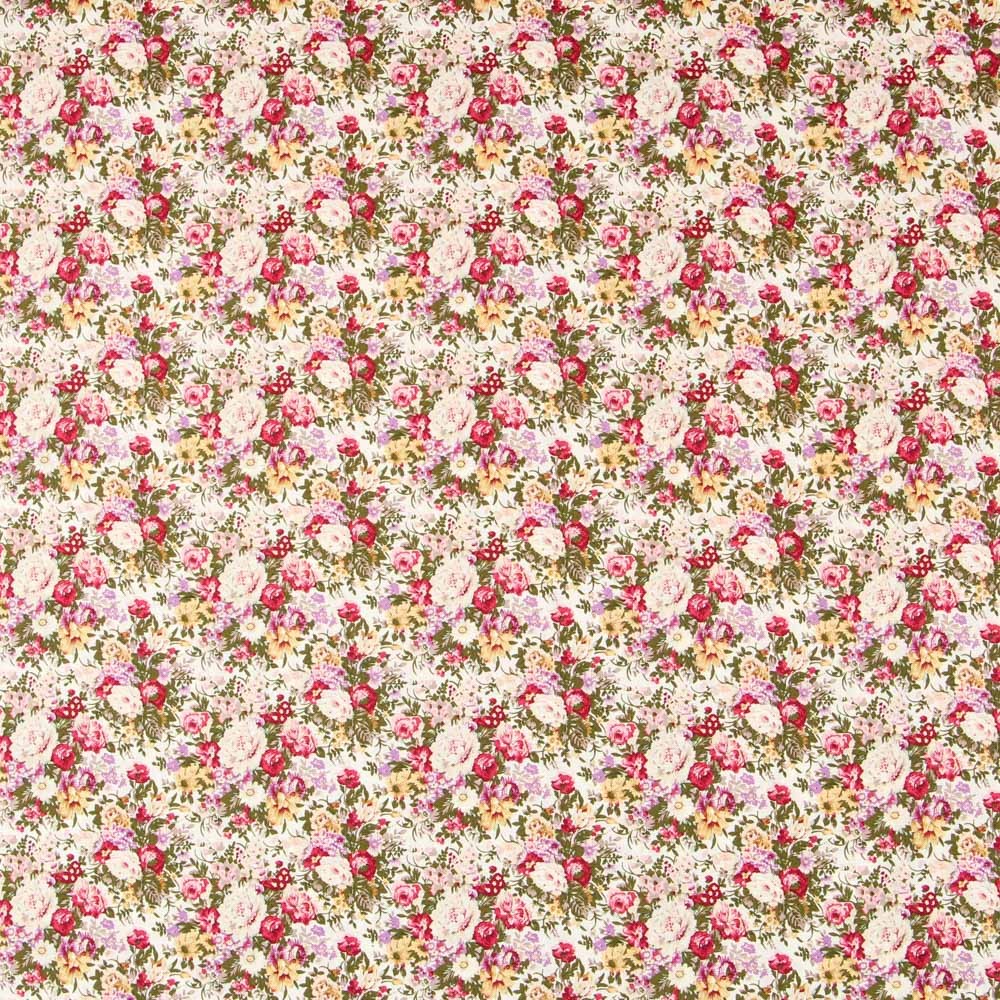 Popeline Retro Floral Ecru - Ribes y Casals